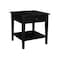 International Concepts Rectangle Spencer End Table, 24 W, 24 in L, 25 in H, Wood, Black OT46-8E - alternate 1